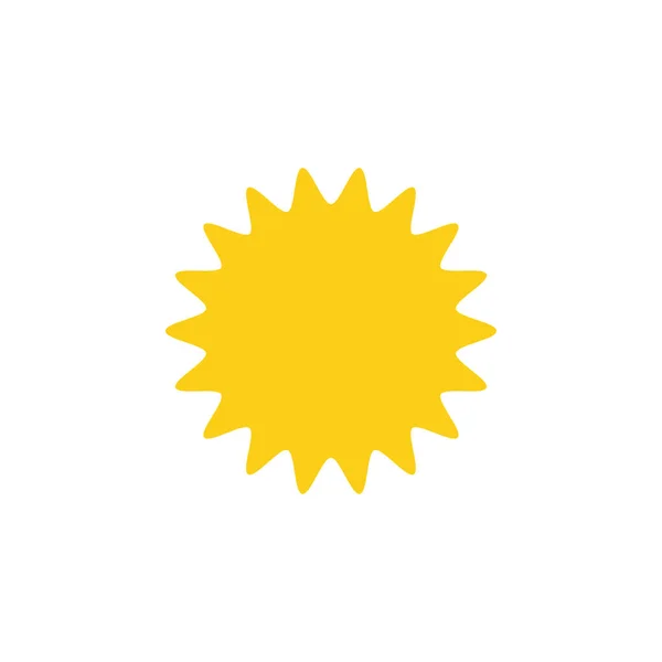 Soleil. icône jaune soleil. Icône vectorielle solaire isolée sur fond blanc — Image vectorielle