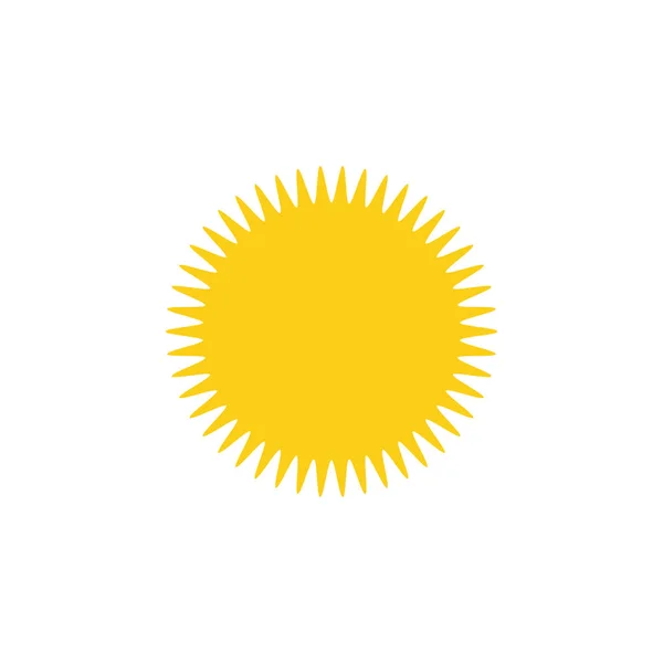 Η εικόνα του ήλιου. Είδωλο του φορέα Sun απομονώνεται σε λευκό φόντο — Διανυσματικό Αρχείο
