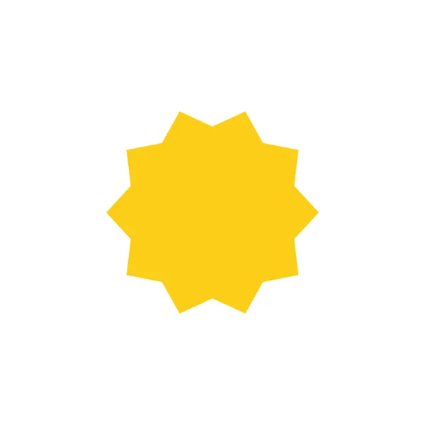 To je žlutá ikona slunce. Ikona vektoru slunce izolovaná na bílém pozadí — Stockový vektor