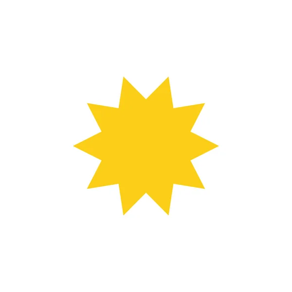 Soleil. icône jaune soleil. Icône vectorielle solaire isolée sur fond blanc — Image vectorielle