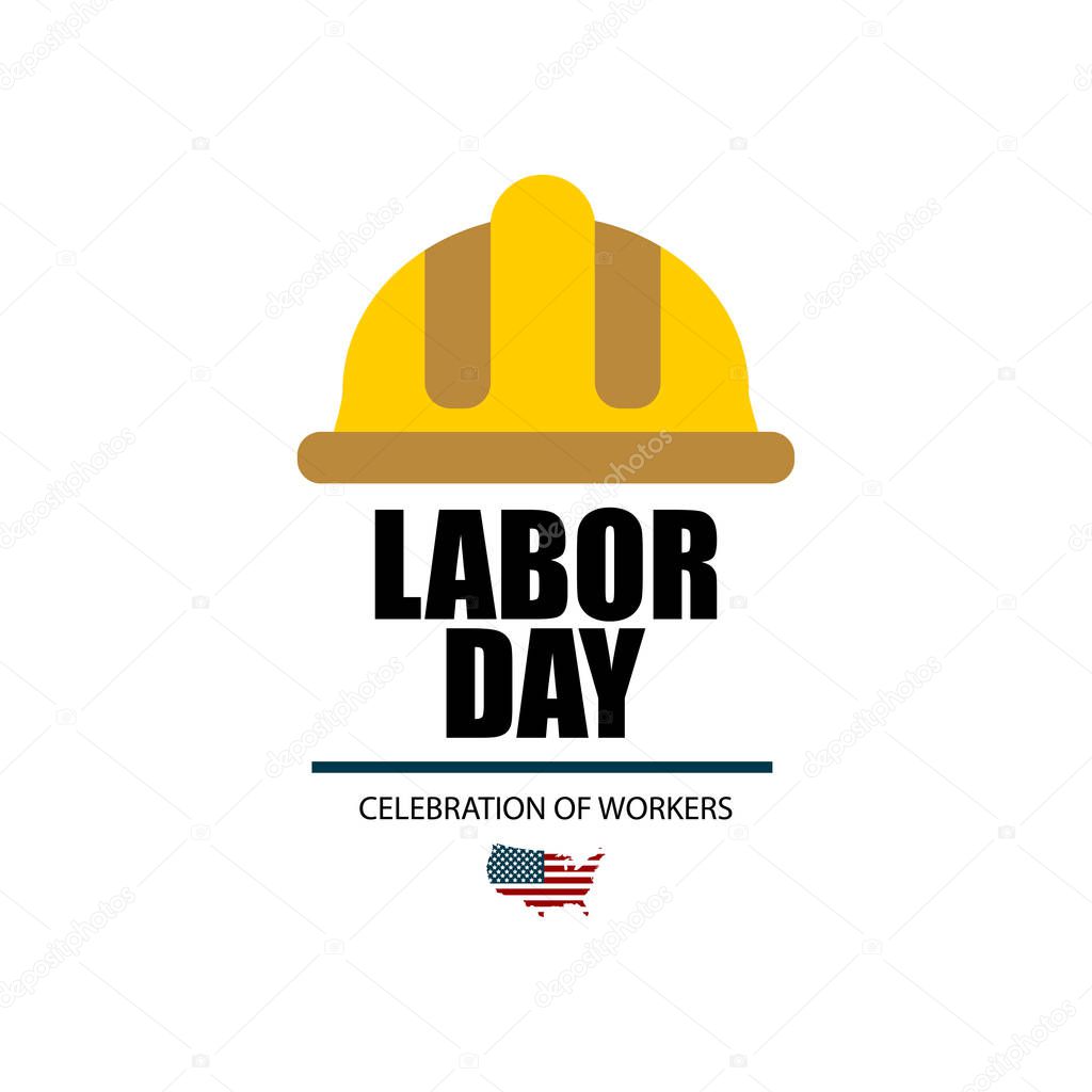 Labor Day poster or banner. Labor Day greeting card. Illustration greeting card Labor Day in USA