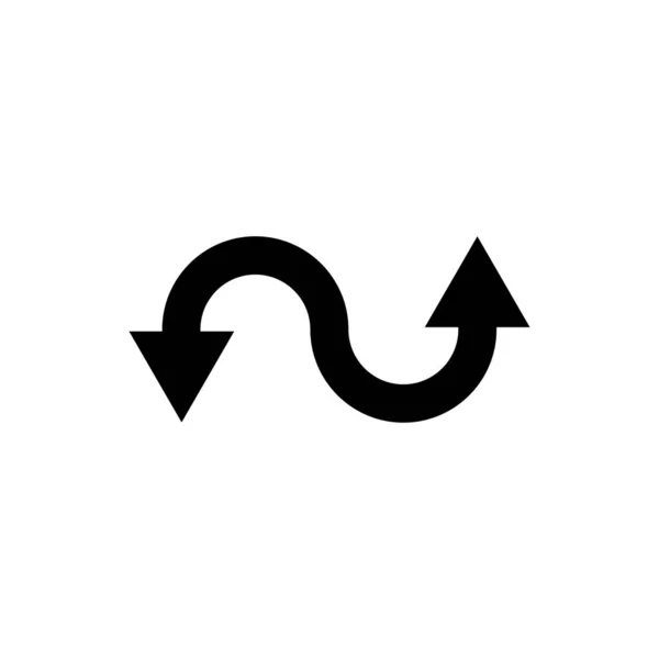 Icono de vector de flecha. Flecha icono negro. Icono de flecha negra aislado sobre fondo blanco — Vector de stock