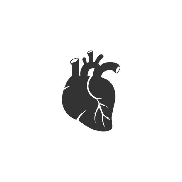 Icono del vector del corazón. Corazón icono negro. Corazón aislado sobre fondo blanco — Vector de stock