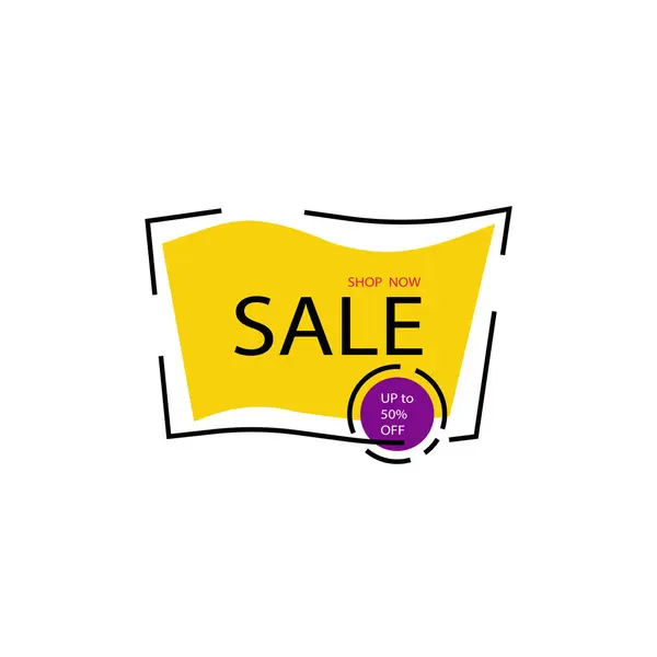 Κίτρινο σχέδιο πώλησης banner υπόδειγμα. Αγοράστε τώρα εικόνα. Ειδική προσφορά σεζόν-πανό. Το πανό. Ετικέτες τιμών. Ετικέτα πώλησης και ειδικής προσφοράς. Διάνυσμα — Διανυσματικό Αρχείο