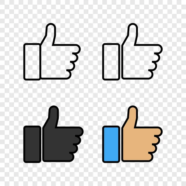 Thumbs Icons Vector Icons Isolated Thumb Different Design Thumb Vector — Stock Vector