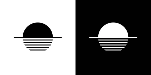 Сонце Логотип Сонця Або Заходу Сонця Логотип Сонячного Спалаху Векторні — стоковий вектор
