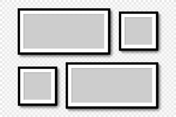 Ramki Zdjęcia Kolekcja Ramki Fotograficzne Odizolowane Szablon Makieta Ramka Zdjęcie — Wektor stockowy