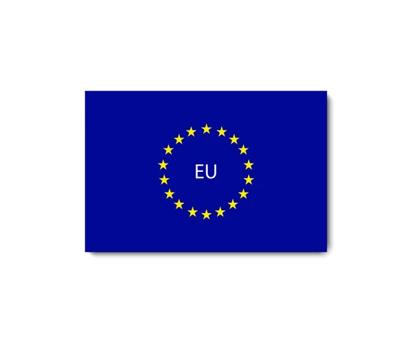 Europa Flagga Fackföreningen Undertecknar Flagga Vektorillustration — Stock vektor