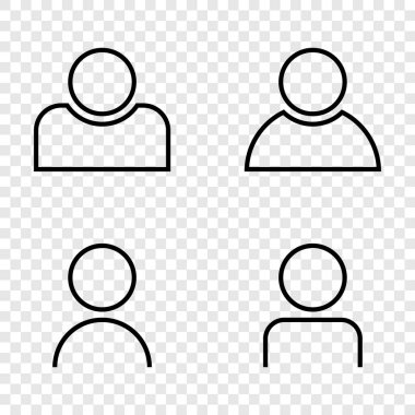 İnsanlar ikonları yönetir. Kişi. Avatar simgeleri. Kullanıcı simgesi, izole edildi. Düz dizaynlı kişi. Vektör illüstrasyonu