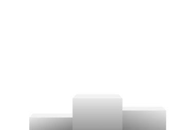 Podyum. Podyum birincisi. Pedestal ya da Platform. Vektör illüstrasyonu