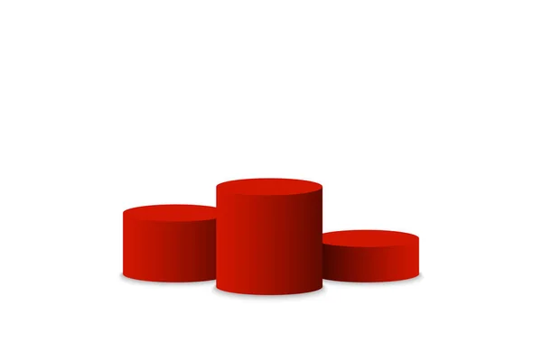 Podium Gagnant Podium Piédestal Rouge Plateforme Pour Gagnant Modélisation Piédestal — Image vectorielle