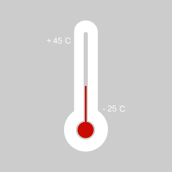 Thermometer Thermometer Apparatuur Toont Warm Koud Weer Temperatuursymbool Vectorillustratie — Stockvector