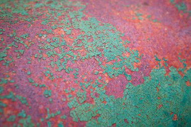 Yeşil boya doku ve arka plan ile eski aşınmış metal yüzey