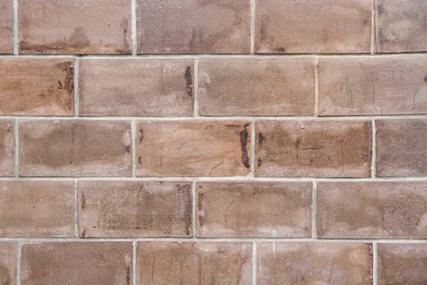 茶色の正方形のレンガ ブロック壁または床の背景やテクスチャ — ストック写真
