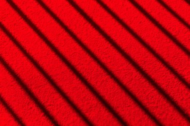 Şerit gölge kırmızı çimento kat veya çimento duvar