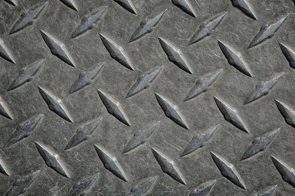 Metal Diamond Plate Pattern Background Seamless Grunge Diamond Metal Plate — Stock Photo, Image