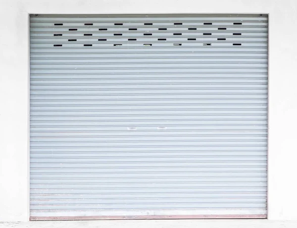 Grunge gri çelik silindir Panjur Kapı binasında