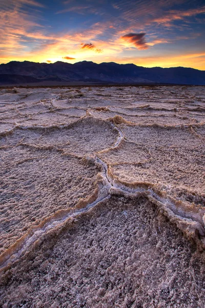 Zonsopgang Bekken Van Het Badwater Death Valley California Usa — Stockfoto