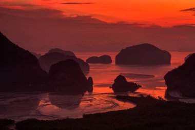Samet Nangshe açısından, Tayland Phang Nga Körfezi görünümü