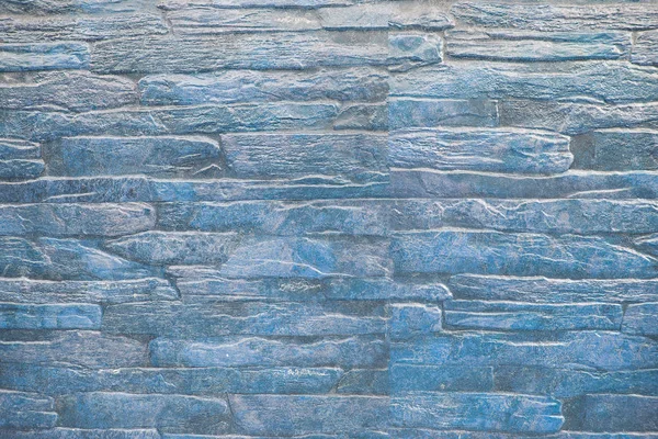 Parte Del Muro Piedra Pared Ladrillo Azul Textura Fondo — Foto de Stock