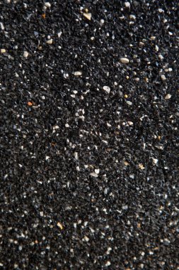 Küçük siyah kum taş duvar doku ve arka plan. metin veya resim kopyalama yeri olan için tasarım.