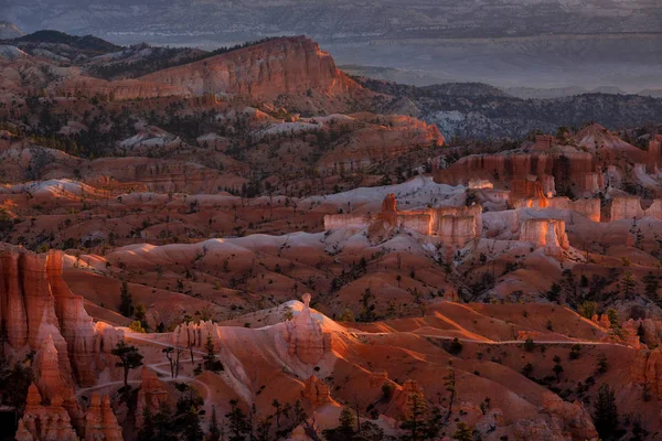 Scenic View Stunning Red Sandstone Hoodoos Sunrise Bryce Canyon National — Stock Photo, Image