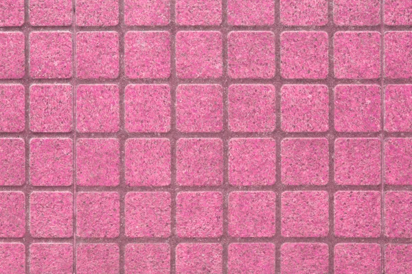 Outdoor Pink Square Stone Block Tile Wall Background Texture High — Stock Photo, Image