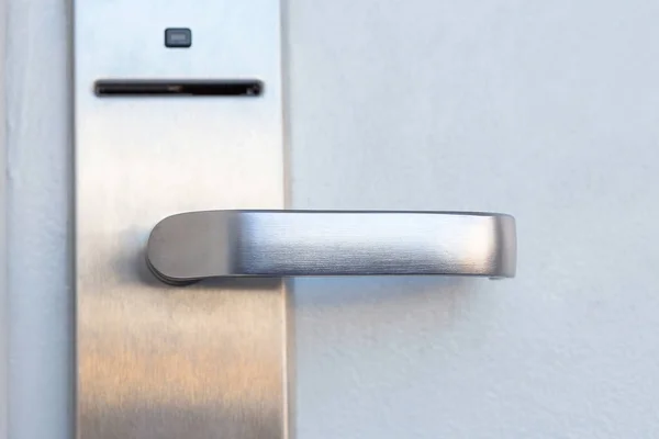 Modern Metal Door Right Handle Security System Lock — Stock Photo, Image