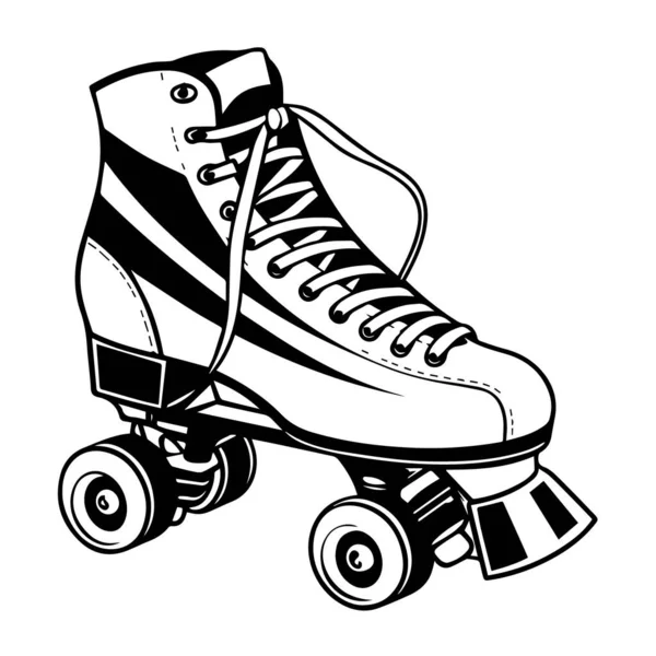 Klasik paten beyaz arkaplanda izole edildi