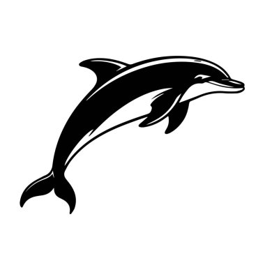 Suda sıçrayan yunus silueti özgürlüğü, neşeyi ve okyanus teknolojisinin arka planını simgeliyor.