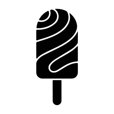 Girdap desenli siyah bir çubuk silueti, beyaz arkaplanda izole edilmiş, basit grafik simgesi teknolojisi arka planı