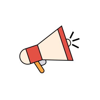 megafon karikatür vektör illüstrasyon grafik tasarım simgesi