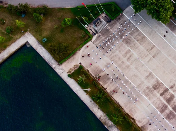 Luftaufnahme Der Maritimen Fakultät Mit Studenten Tuzla Istanbul Meer — Stockfoto