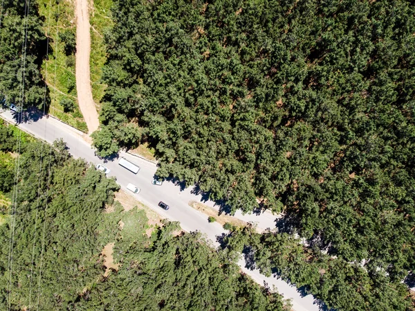 Luftaufnahme Des Waldweges Istanbul Yakacik Uppser Seite Des Stadtlebens — Stockfoto