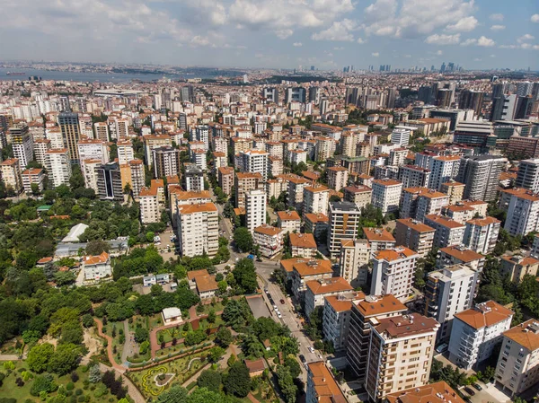 Vista Aérea Del Kadikoy Goztepe Freedom Garden Park Estambul Ozgurluk —  Fotos de Stock