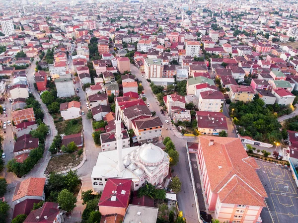 Veduta Aerea Drone Istanbul Sultanbeyli Regione Foresta Città Paesaggio Urbano — Foto Stock