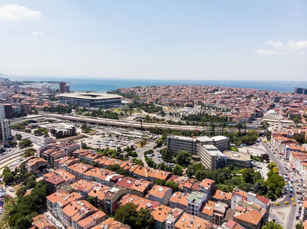 Stambuł Turcja Lutego 2018 Widok Anteny Drone Kadikoy Istanbul Gród — Zdjęcie stockowe