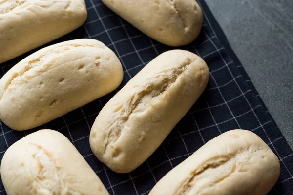 Хлеб Raw Baguette Ready Выпекать Духовке Французская Пекарня Франкала — стоковое фото