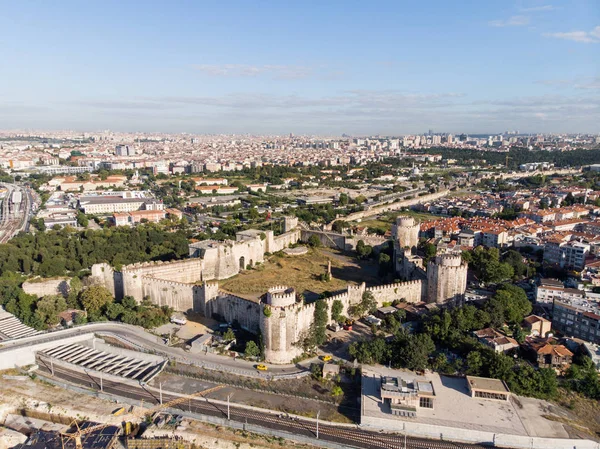 Aerial Drönarvy Yedikule Fästning Istanbul Turkiet Historisk Plats — Stockfoto