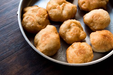 Türk kızarmış hamur ekmek Pisi Halka. Geleneksel ev yapımı yiyecek.