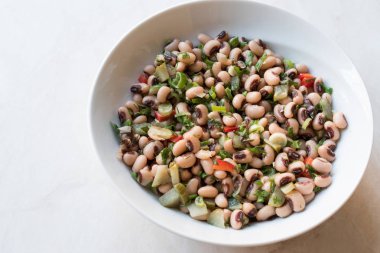 Börülce salata domates, maydanoz ve dereotu ile / tatar Salatasi / Salata. Ev yapımı organik gıda.