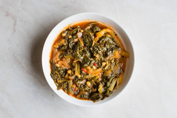 Hausgemachter Gesunder Mangold Mit Reis Zwiebeln Und Tomatenmark Türkisches Essen — Stockfoto
