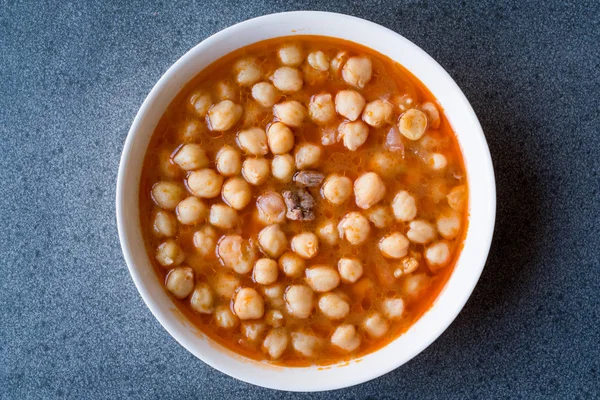 Comida Turca Garbanzos Con Carne Etli Nohut Alimentos Tradicionales — Foto de Stock