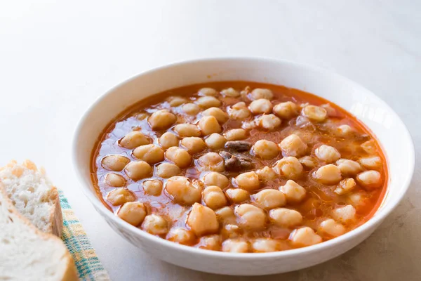 Comida Turca Garbanzos Con Carne Etli Nohut Alimentos Tradicionales — Foto de Stock