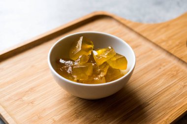 Seramik kase ev yapımı organik reçel karpuz / marmelat. Organik gıda.