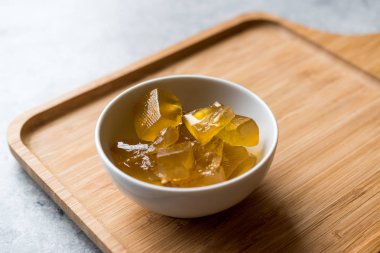 Seramik kase ev yapımı organik reçel karpuz / marmelat. Organik gıda.