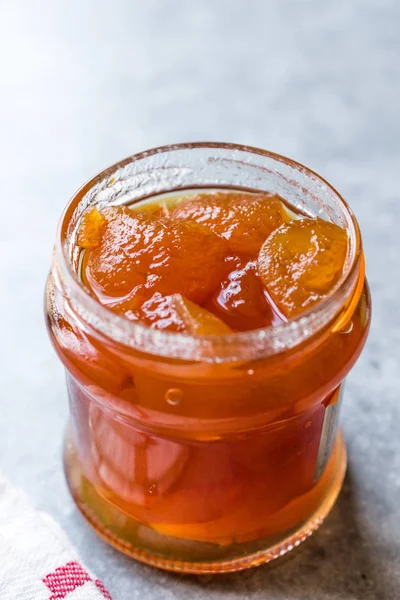 Citrusy Jam Bergamotu Jar Marmeládou Organické Potraviny — Stock fotografie