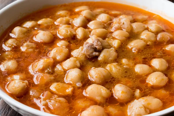 Comida Turca Garbanzos Con Carne Etli Nohut Alimentos Ecológicos Tradicionales — Foto de Stock