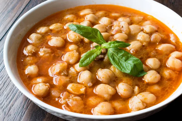 Comida Turca Garbanzos Con Carne Etli Nohut Alimentos Ecológicos Tradicionales — Foto de Stock