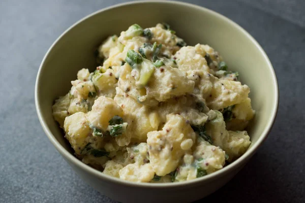 Salade Pommes Terre Style Traditionnel Allemand Avec Mayonnaise Graines Moutarde — Photo